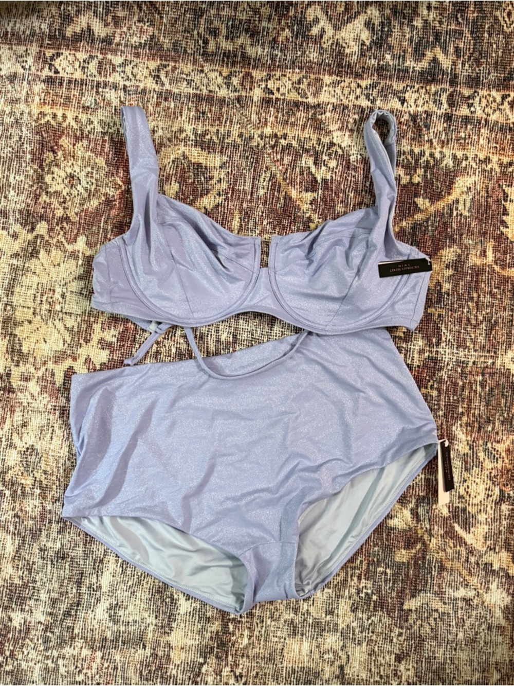 BNWT Victoria's Secret Shimmer Lavender Underwire Bikini Set